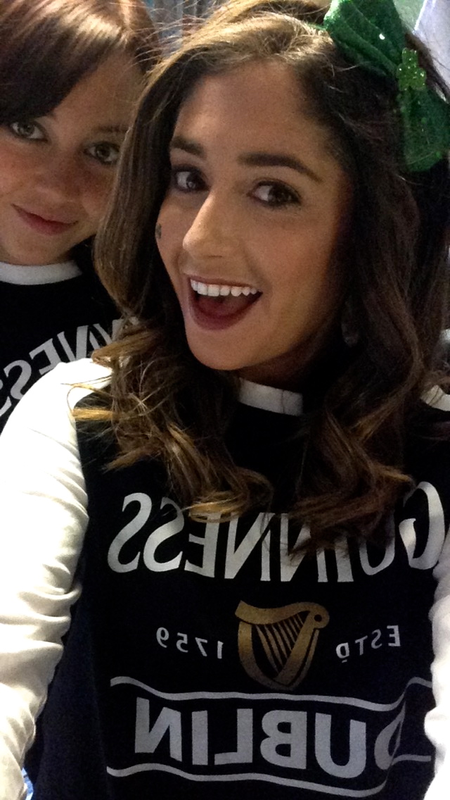 Sydney and I rocking our Guinness apparel    